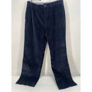NWT Vintage Y2K Tommy Hilfiger Pleated Navy Corduroy Pants 36x32 Deadstock